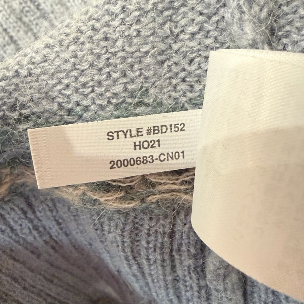 J. Crew fair isle yoke puff sleeve sweater blue 23891 - Picture 8 of 10